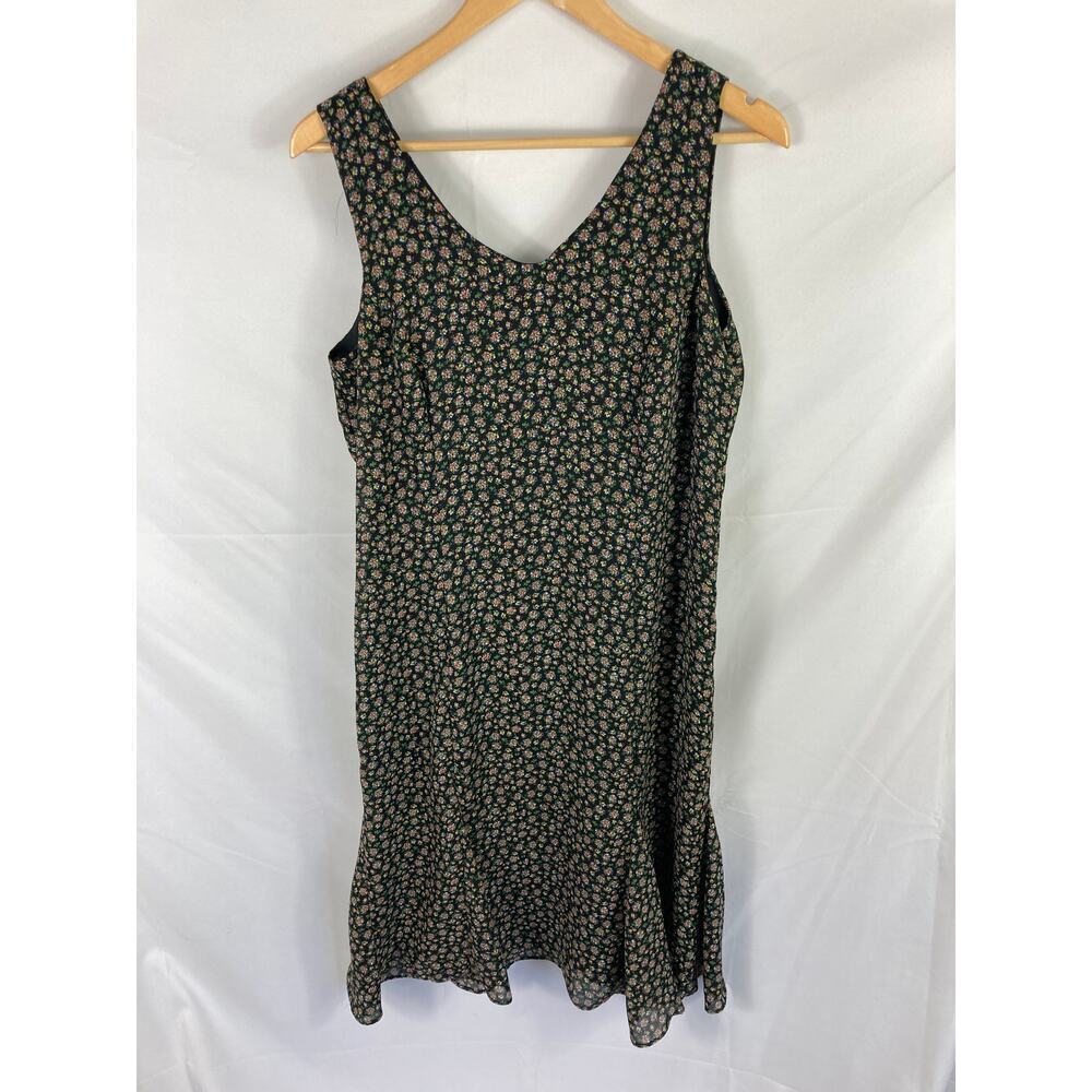 Danny & Nicole Ditsy Floral Print Ruffle Sleeveless Dress Size 10